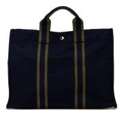 Pre-owned Canvas totes Hermès Vintage , Blue , Dames