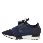 Pre-owned Leather sneakers Balenciaga Vintage , Blue , Dames