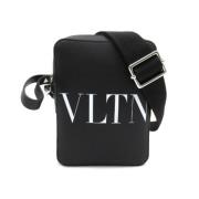 Pre-owned Leather shoulder-bags Valentino Vintage , Black , Dames