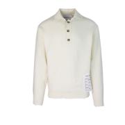 Witte Polo Sweater Wol Kasjmier Amaránto , White , Heren