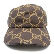 Pre-owned Polyester hats Gucci Vintage , Beige , Dames