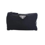 Pre-owned Nylon clutches Prada Vintage , Black , Dames