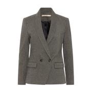 Trendy geruite blazer met exclusieve knopen RUE de Femme , Brown , Dam...