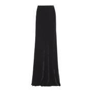 Roisin, wijde zwarte fluwelen rok Cortana , Black , Dames