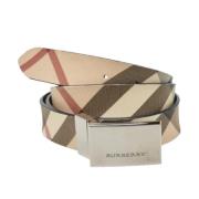 Pre-owned Leather belts Burberry Vintage , Beige , Dames