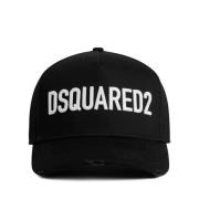 Zwarte Katoenen Stijlvolle Hoed Dsquared2 , Black , Heren