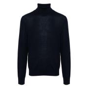 Blauwe Basic Coltrui Sweater Dsquared2 , Blue , Heren