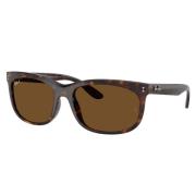 Gepolariseerde zonnebril met Havana Brown Frame Ray-Ban , Brown , Unis...