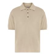 Gebreide Polo Shirt Salvatore Ferragamo , Beige , Heren