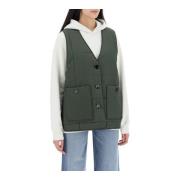 Gewatteerde Boxy Vest Ganni , Green , Dames