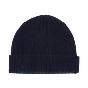 Luxe Cashmere Beanie Hoed Ermenegildo Zegna , Blue , Heren