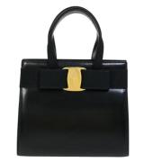 Pre-owned Leather handbags Salvatore Ferragamo Pre-owned , Black , Dam...