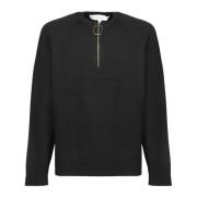 Zwarte Gebreide Trui met Gouden Rits JW Anderson , Black , Heren