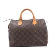 Pre-owned Leather handbags Louis Vuitton Vintage , Brown , Dames