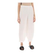 Gekreukelde Linnen Mikele Broek By Herenne Birger , White , Dames