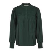 Stijlvolle Groene Blouse met Geplooide Details RUE de Femme , Green , ...