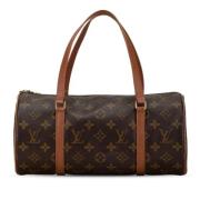 Pre-owned Canvas handbags Louis Vuitton Vintage , Brown , Dames