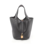 Pre-owned Leather handbags Hermès Vintage , Black , Dames