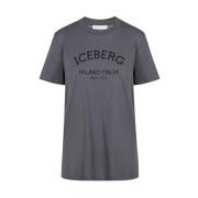 Regular fit T-shirt van katoenen jersey Iceberg , Gray , Dames