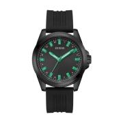 Herenhorloge Champ 44 mm zwart, groen Gw0639G4 Guess , Black , Heren