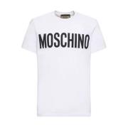 Klassiek wit heren T-shirt Moschino , White , Heren