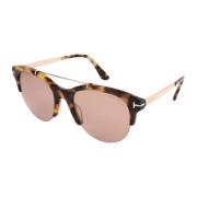 Mode Zonnebril in Havana en Goud Tom Ford , Brown , Dames