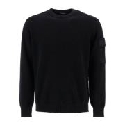 Merino Wol Pullover Trui C.p. Company , Black , Heren