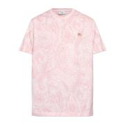 T-shirt met patroon en logo Etro , Pink , Heren