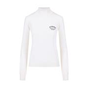 Wollen mock-neck trui met Milano logo Iceberg , White , Dames