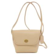 Pre-owned Leather shoulder-bags Coach Pre-owned , Beige , Dames