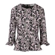 Zwarte Bloemen Top voor Vrouwen Giuseppe Di Morabito , Black , Dames