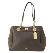 Pre-owned Leather totes Coach Pre-owned , Brown , Dames