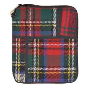 Tartan Motief Portemonnee met Rits Comme des Garçons , Multicolor , Da...