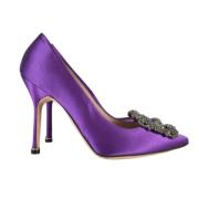 Pre-owned Fabric heels Manolo Blahnik Pre-owned , Purple , Dames