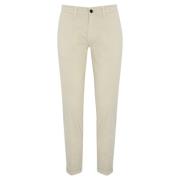 Witte katoenen slim fit broek Re-Hash , White , Heren