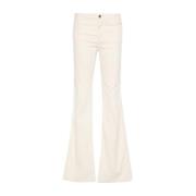 Elegante Bootcut Broek Ermanno Scervino , Beige , Dames