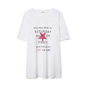 Witte Zaterdag T-Shirt Zadig & Voltaire , White , Heren