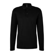 Longsleeve wollen polo met logo Boss , Black , Heren