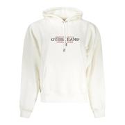 Witte hoodie met borduurwerk Guess , White , Heren