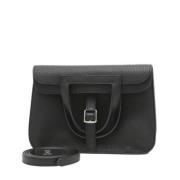 Pre-owned Leather handbags Hermès Vintage , Black , Dames