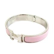 Pre-owned Metal bracelets Hermès Vintage , Pink , Dames