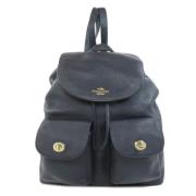 Pre-owned Leather backpacks Coach Pre-owned , Blue , Dames