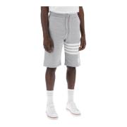 4-Bar Motif Sweat Shorts Thom Browne , Gray , Heren