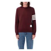 Bordeauxrood Gebreid Crewneck Aw24 Thom Browne , Brown , Heren