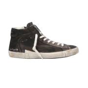 Zwarte Sneakers met Vintage Effect Philippe Model , Black , Heren