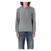 Lichtgrijze Gebreide Trui Pullover Aw24 Thom Browne , Gray , Heren