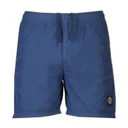 Kompaslogo zwemshorts Navy Blue Stone Island , Blue , Heren