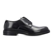 Zwarte Gesloten Derby Schoenen Aw24 Dolce & Gabbana , Black , Heren