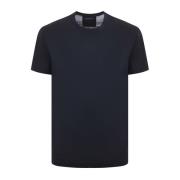 Heren Logo T-shirt in Lyocell en Katoen Emporio Armani , Blue , Heren