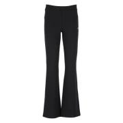 Zwarte elastische taille broek K-Way , Black , Dames